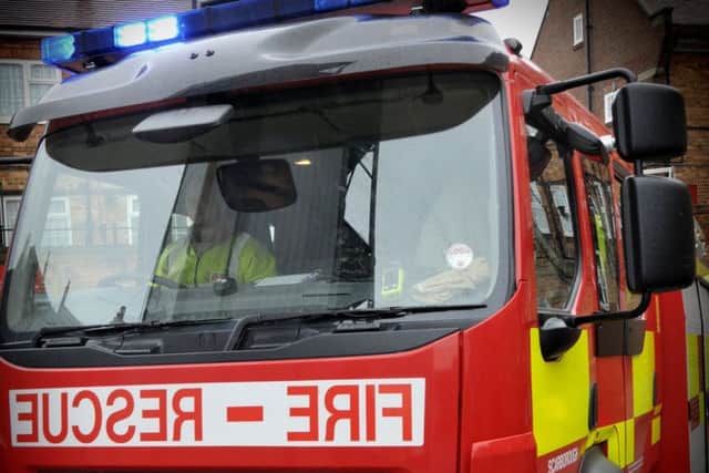 Fire Service.Generic Fire engine and Fire service officers for Scarborough.Picture Richard Ponter 132217f
