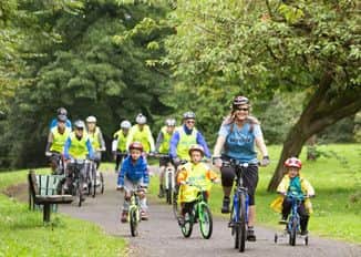 Sky Ride cyclists in the Isle of Axholme.