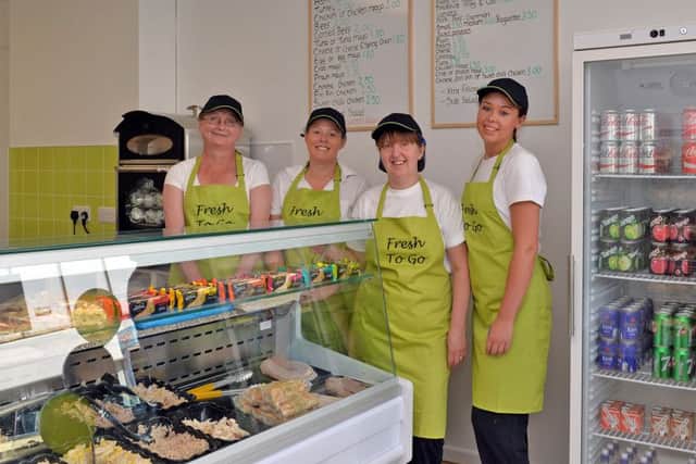 Ex employees of Birds open a new sandwich shop on Bridge Street, Worksop. Pictured are from left Maureen Lidgett, Katie Bradley, manager Tracy Mattey and Dayna Smith
