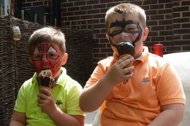 Face painting and ice cream were very popular with children at the Ye Olde Bell charity fun day