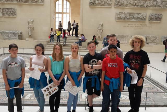 Language students from Wales High School visited the Louvre as part of their trip to Paris