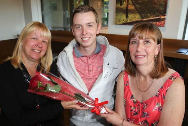 NWGU - Guardian Rose Janet Buckley has been nominated for a Guardian Rose by Liz Langley. L>R Janet Buckley, Janets Son Liam Buckley, Liz Langley