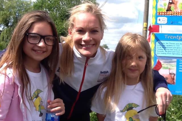British international athlete Amy Grocock was the special guest at the opening of Marton Primary School's heritage trail