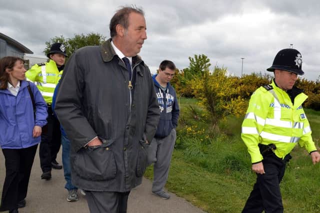 Nottinghamshire's Police and Crime Commissioner, Paddy Tipping on walkabout in the Oak Tree ward,