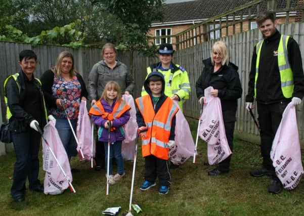 Residents took part in a litter pick at Park Springs in Gainsborough