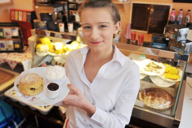 Guardian freebie, free cream scone from Miss Poppy's Coffee Shop (NWGU-06-01-14 RA 1a)