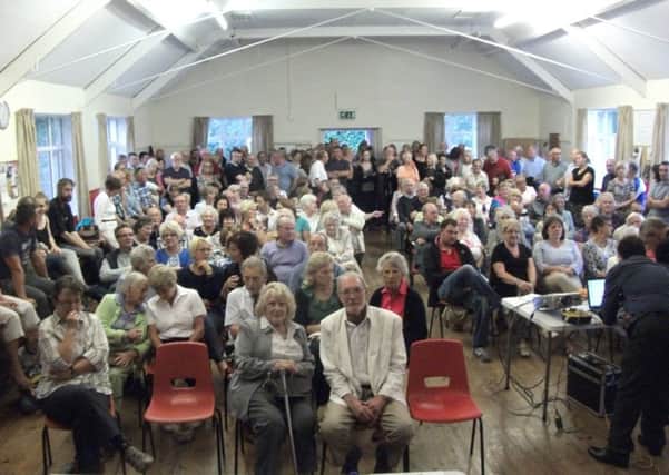 Residents at the Lea Parish Council meeting