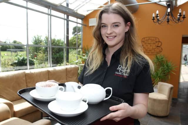 Gainsborough Standard freebie offer at Retford and Gainsborough Garden Centre. Pictured is Amy Alfonso with the offer.
