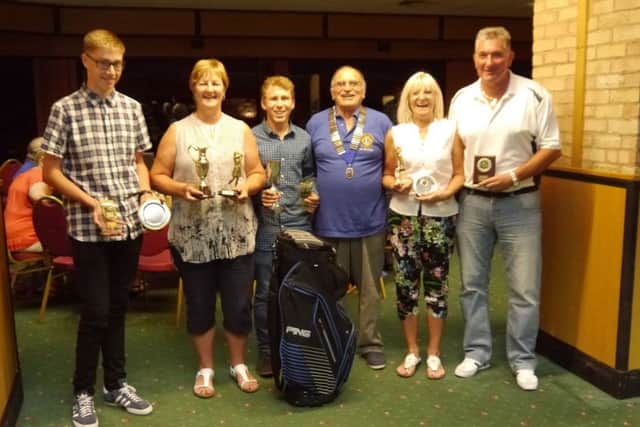 North Notts Lions president Mel Blacknell is pictured with the winners.