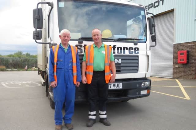 Dave Bassett, left and Martin Wilkinson, who stopped to help at the scene of a recent accident near Willingham.