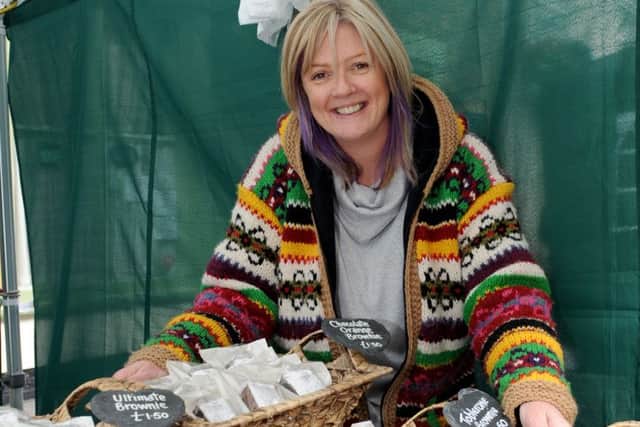 Tracey Christie with her selection of brownies.