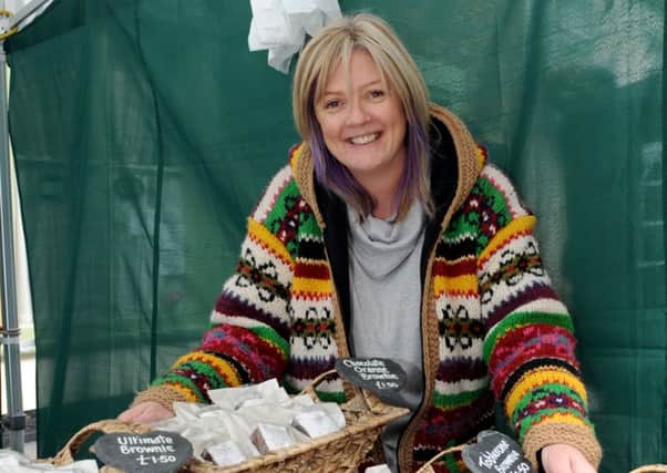 Tracey Christie with her selection of brownies.