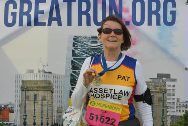 Pat Holmes, from Retford, completed the Great North Run for Bassetlaw Hopsice