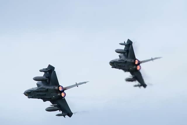 Two Tornado GR4s at a previous Waddington Airshow