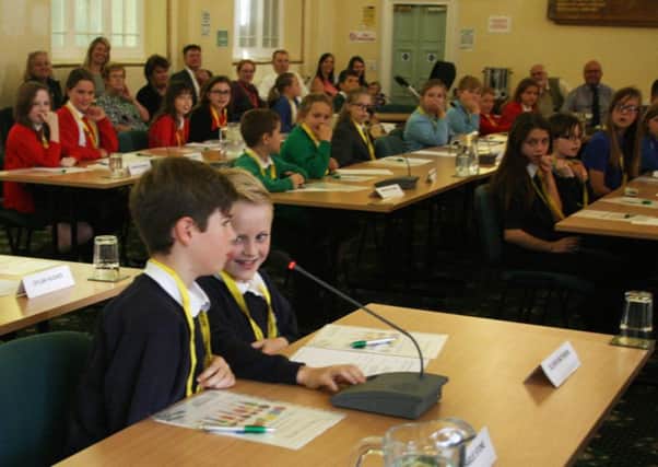 Pupils from 16 different schools took part in the first Worksop Junior Council meeting