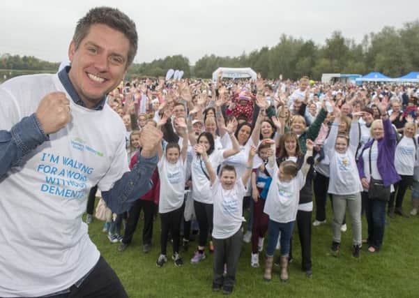 Alzheimers Society Memory Walk at Rother Valley Country Park in Sheffield
Saturday 3rd October 2015
TV star Richard McCourt lends his support to Alheimers Society after losing his own mum to Early Onset Dementia
Picture Dean Atkins