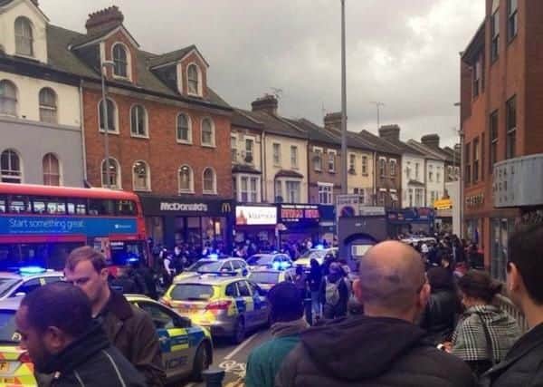 There were major disturbances in Walthamstow in East London this evening.