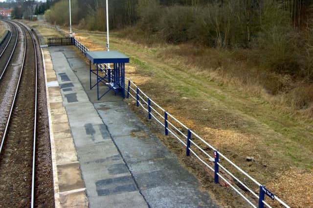 Gainsborough Central Station after Network Rail contractors cleared trees from beside one of the platforms