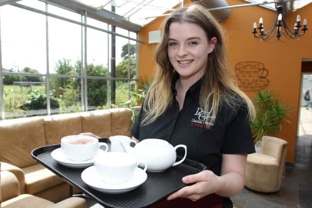 Gainsborough Standard freebie offer at Retford and Gainsborough Garden Centre. Pictured is Amy Alfonso with the offer.