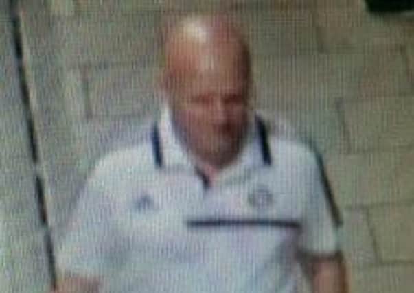 Police want to trace this man after an assault on a train.