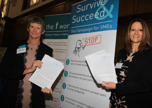 The North Notts Business and Property Show 2015 took place at Worksop College. Pictured are Sharon Gibbs from Sharvale Ltd and Serena Humphrey from Survive and Succeed.