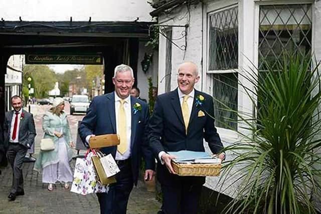 Canon Jeremy Pemberton (left) and Laurence Cunnington.