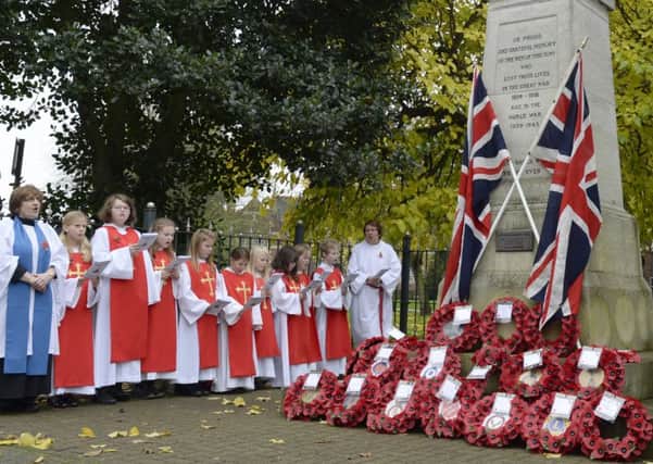 Remembrance Service held at Gainsborough Parish Church followed by a parade to the war memorial.