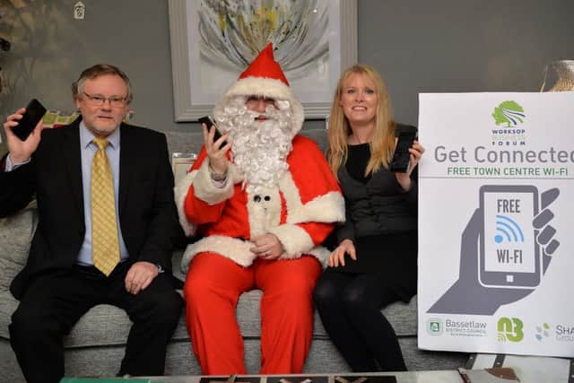 Launch of free town centre WiFi, an inititive from Worksop Business Forum and Bassetlaw District Council