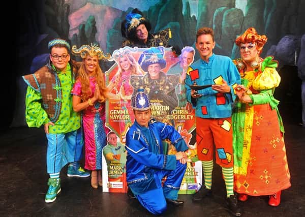 The cast of this year's Mansfield Palace Theatre panto, Aladdin,
