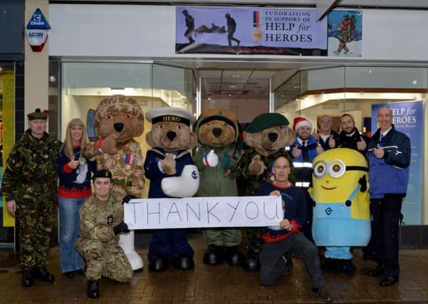 The Help for Heroes team and the Priory Centre management team say thank you to the people of Worksop for their generosity