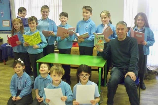 Poet Andy Tooze visited St Anne's Primary School in Worksop