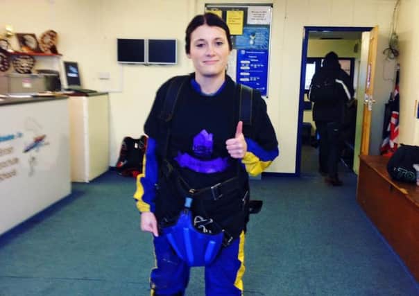Emma Longmore did a charity skydive for Hope in Worksop