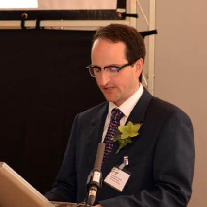 Launch of Place Shaping Strategy for North Nottinghamshire at Hodsock Priory, George Buchanan speaks at the event