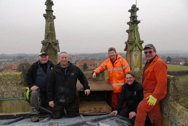 Pictured left to right are Bill Grayson, Andrew Lowe, Glenn Mather, Mark Speck and Shaun McCahill of the Nottinghamshire Wildlife Trust and Harworth Estates