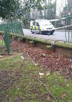 Damage at cemetery on Hickman Hill, Gainsborough