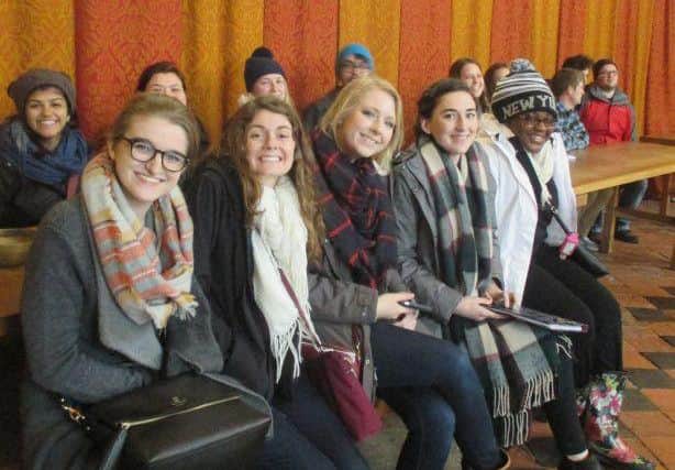 Students from three US universities visited sites in Gainsborough on tour