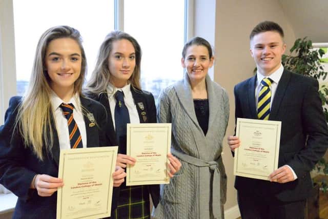 Singing success for Hill House School students Rebecca Vernon, Ella Hudspeth, Debbie Mellors and Conor OHara.
