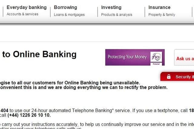 HSBC's online banking website is currently down.
