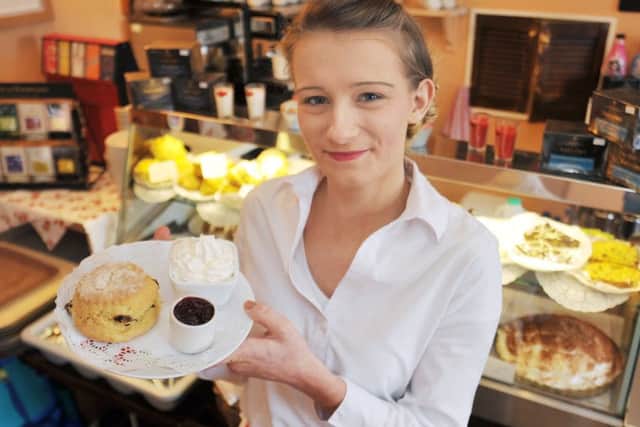 Guardian freebie, free cream scone from Miss Poppy's Coffee Shop (NWGU-06-01-14 RA 1a)