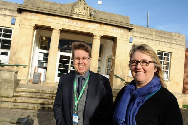 Aurora Wellbeing Centre feature.
Benjamin Eckersley and Debra Fores outside the Aurora centre on Memorial Avenue.