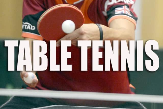 WORKSOP Table Tennis League round-up.