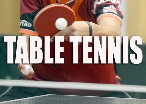 WORKSOP Table Tennis League round-up.