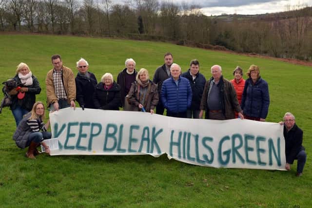 Residents angry at plans to build in the Bleak Hills area of the town