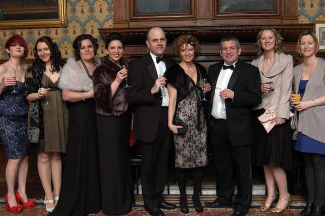 Hodsock Priory played host to the North Notts Business Awards, from left Stacey Blades, Fran Kisby, Deborah Tillett, Jane Shelley, Jim Carley, Anne Carley, Phil Aston, Liz Flynn, Janine Perry and Catherine Short (w110321-10f)