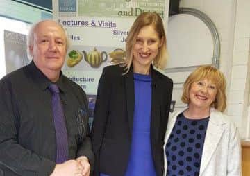 Gainsborough & District Fine Arts Society held their AGM followed by a talk on Thomas Cromwell by Dr Tracy Borman (centre) with John Derbyshsire (committee member) and Professor Judi Jones (programme secretary)