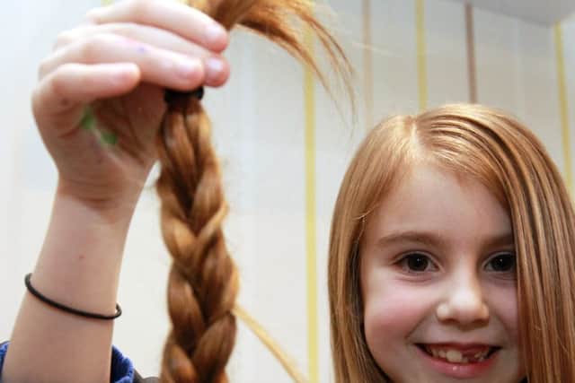 Maisie Priestley, six, had her hair cut for the Little Princess Trust. Maisie is pictured at Roscoe's in Worksop after she had her hair cut.