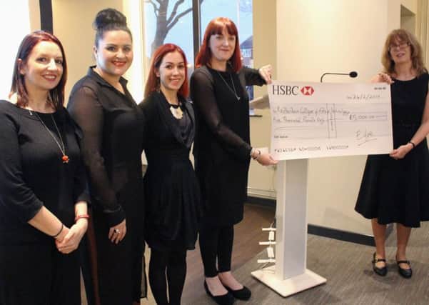 Rotherham College students were presented with a £5,000