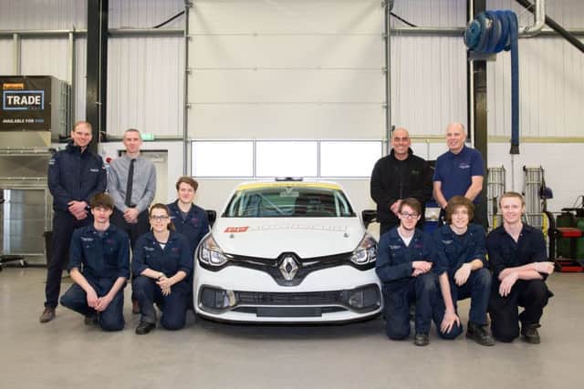 Motorsport Technology students at North Lindsey College. Epworth's Naomi Knight is pictured front row, second from left.