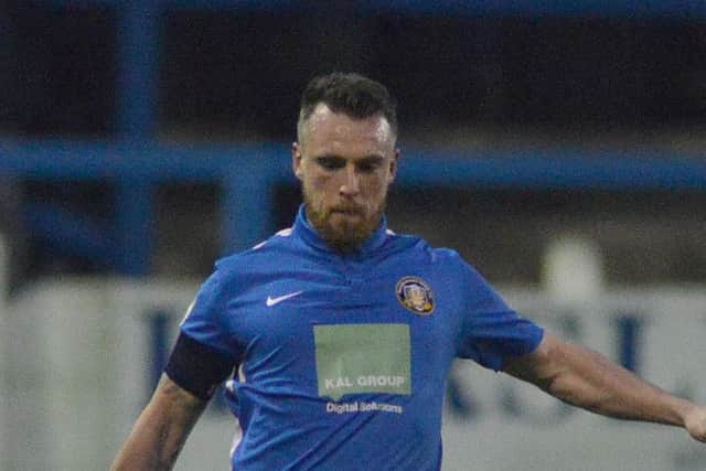 Gainsborough Trinity v AFC Flyde, pictured is Dominic Roma