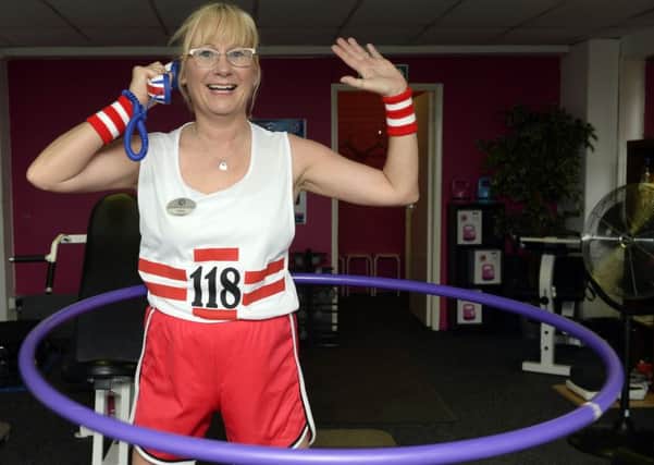 Nicola Warren takes part in a ten-hour circuit training session at Ladies Fitness & Wellness in Worksop to raise money for Dementia UK